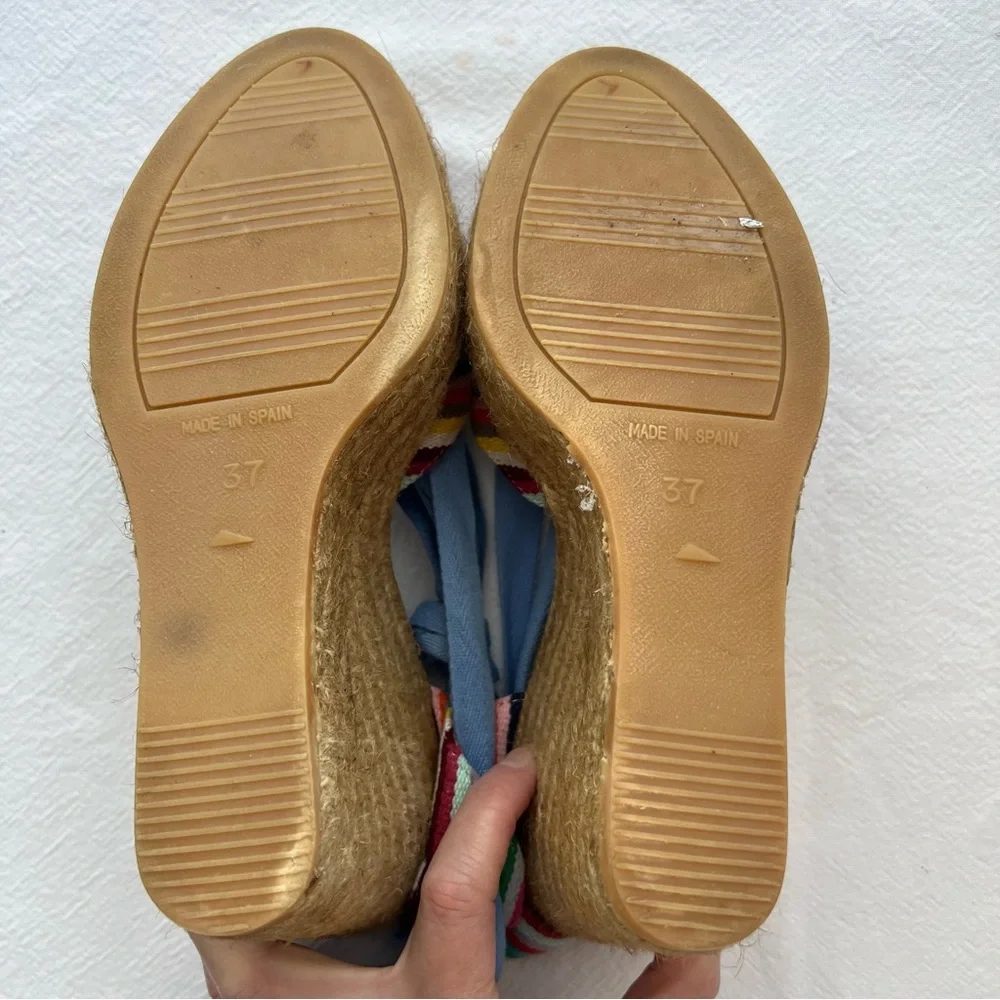 PENELOPE CHILVERS High Catalina Picasso Espadrille Multi Stripe Size 37